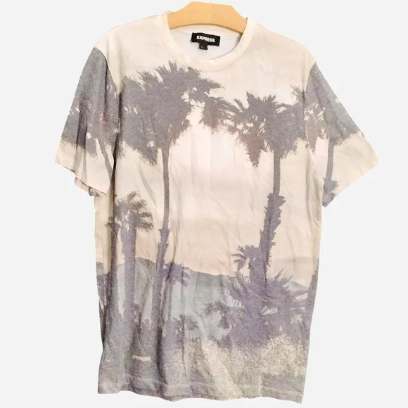 Express Men's Palm Tree Tee - Picture 1 of 6